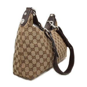 Gucci GG Bag on Hobo Canvas Brown Bit